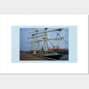 Tall Ship on River Blyth Posters and Art